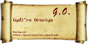Györe Orsolya névjegykártya